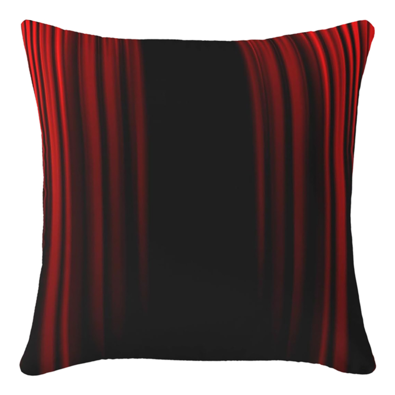 Red and Black Drape Ombre Pillow 18 x 18
