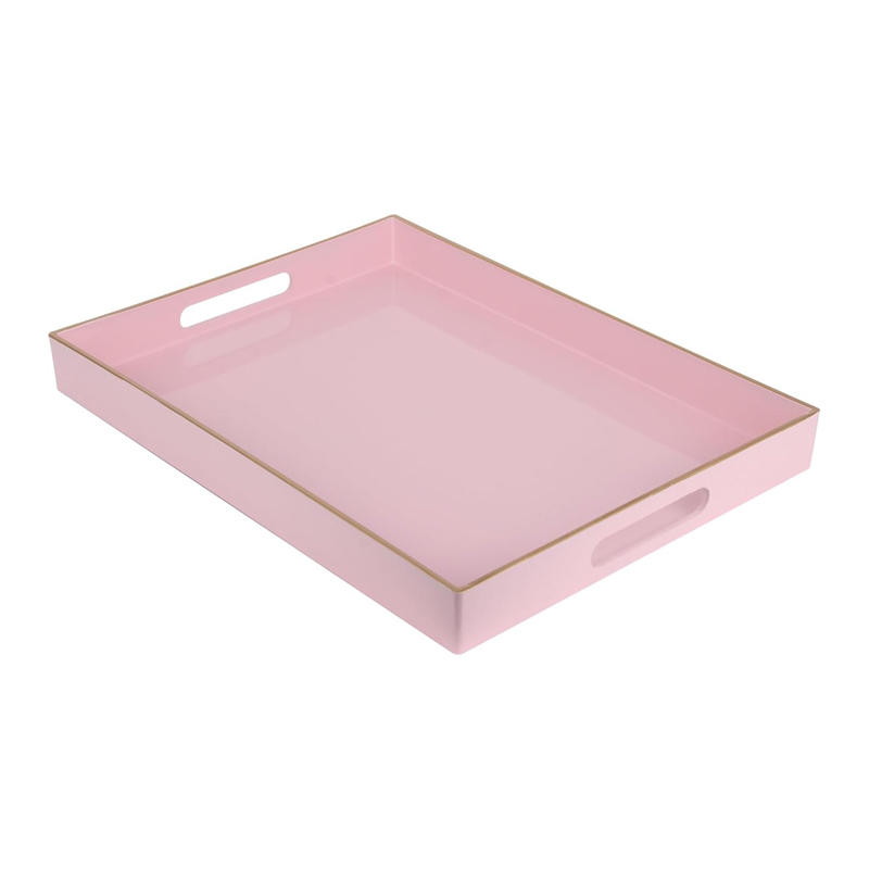 Princess Pink Tray with Gold Trim