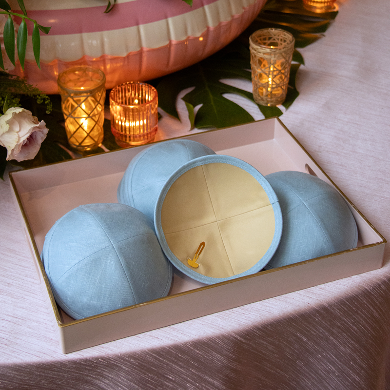 Princess Pink Tray with Gold Trim
