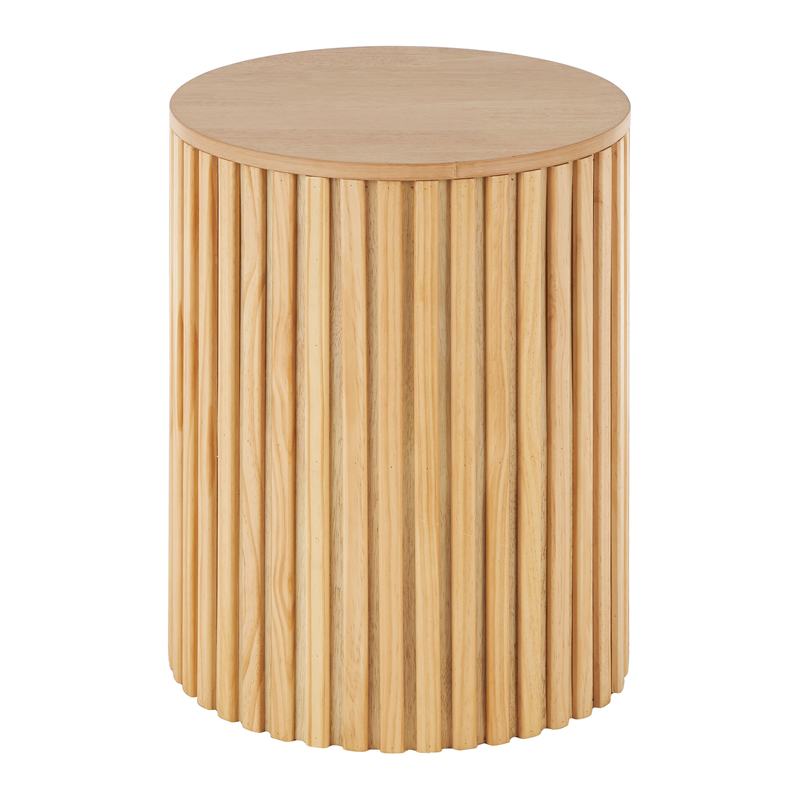 Accordion White Oak Side Table