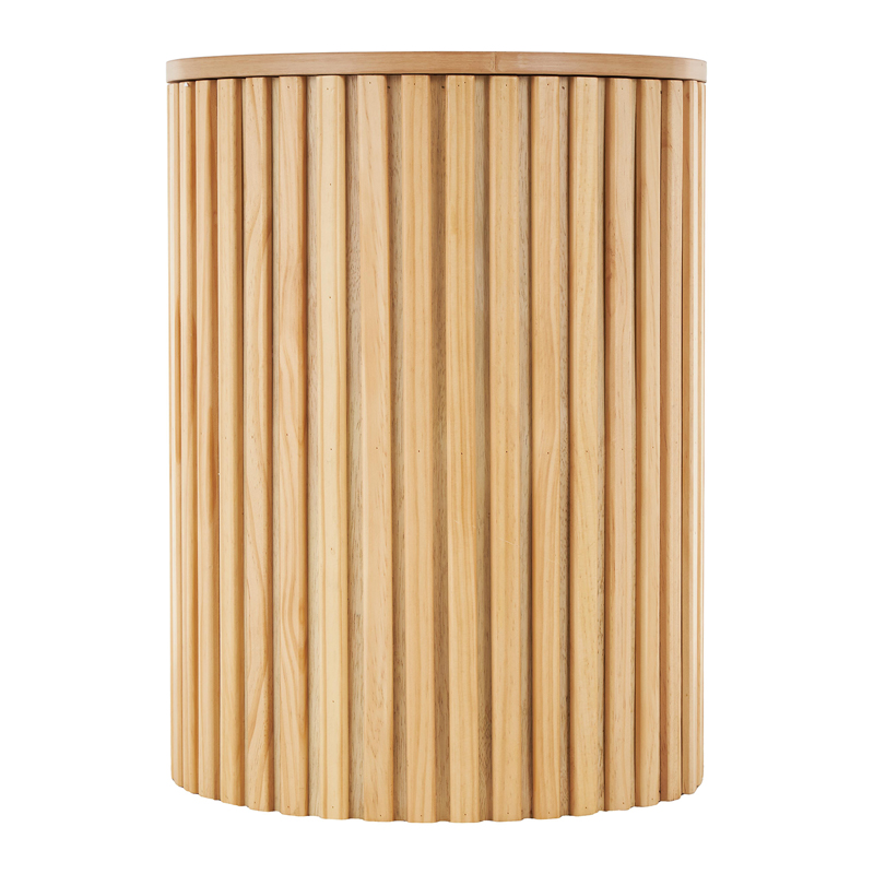 Accordion White Oak Side Table