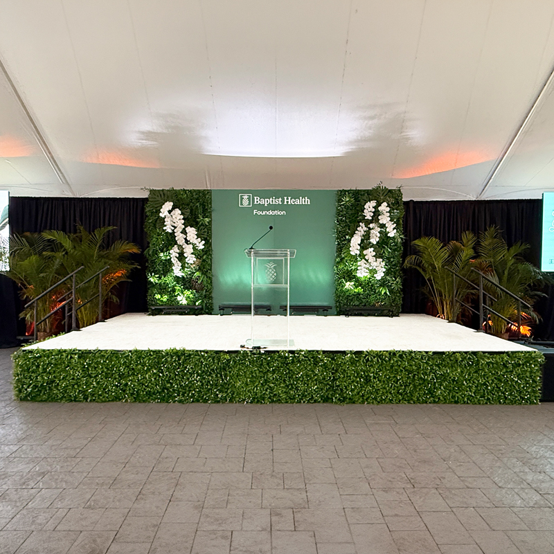 Midnight Garden Boxwood Stage Cover Panel 4'