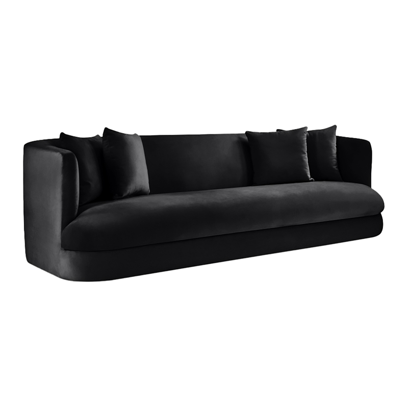 Adlon Black Velvet Lounge Sofa