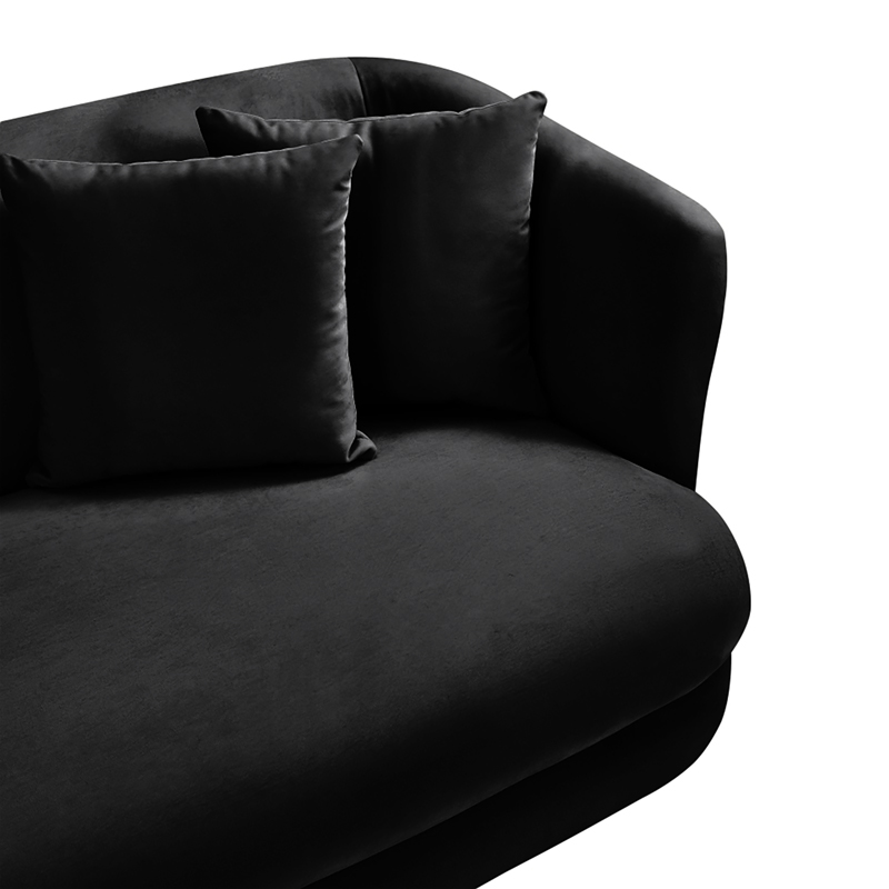 Adlon Black Velvet Lounge Sofa