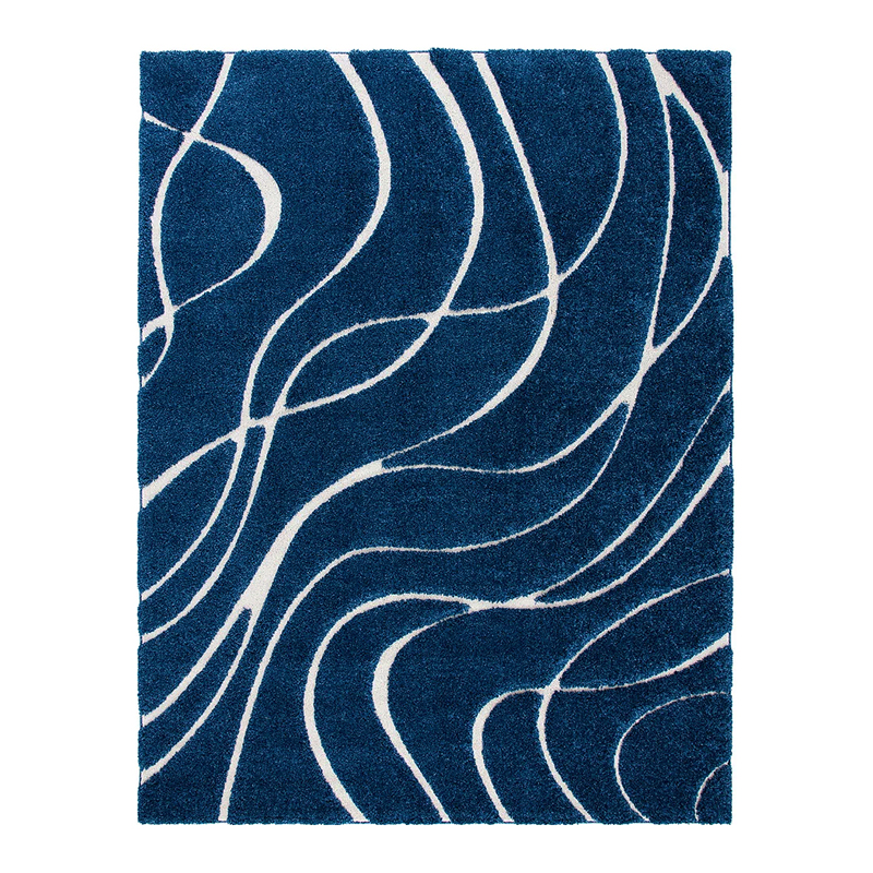 Waves Navy Blue Rug 8' x 10'