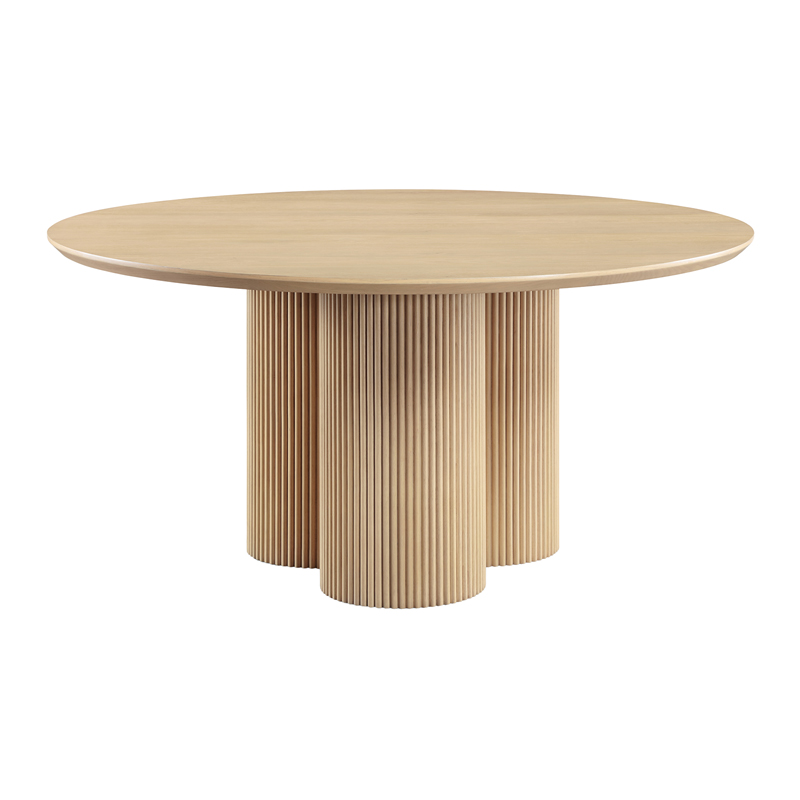 Fluted Governor Round Dining Table 60"