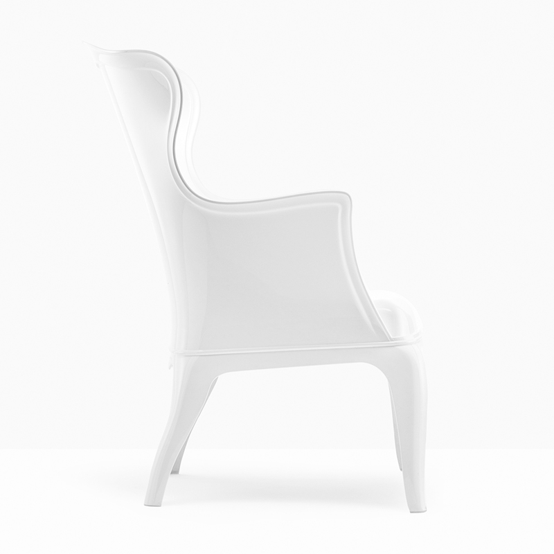 Monarch White Lounge Armchair