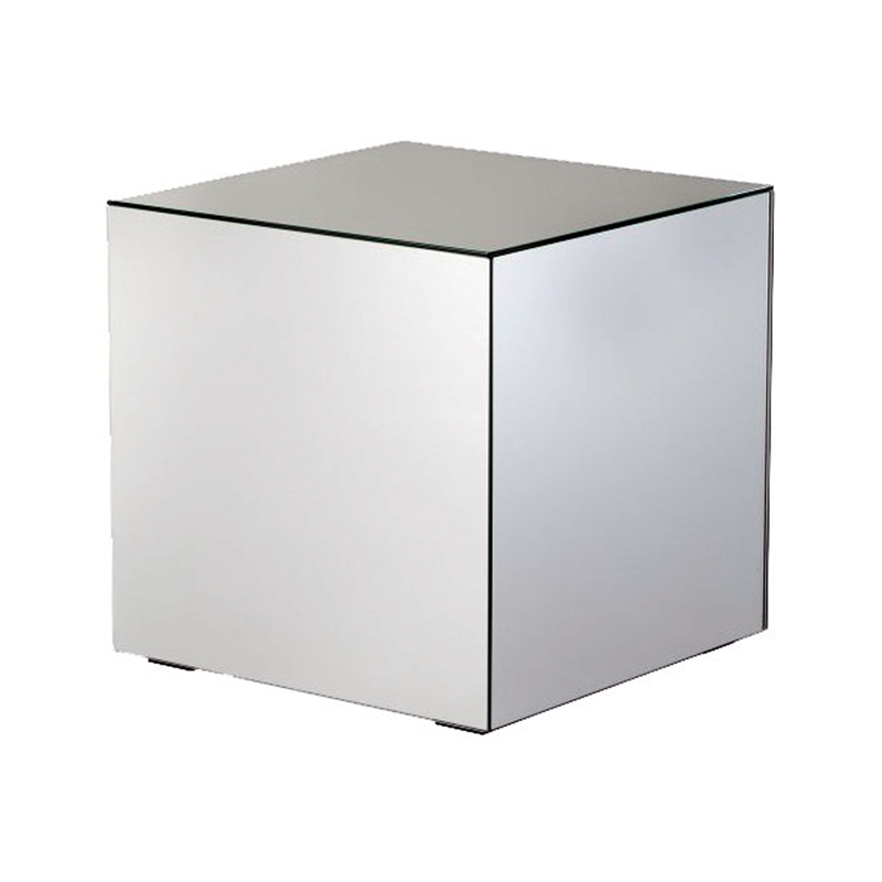 Mirrored Cube Lounge Side Table