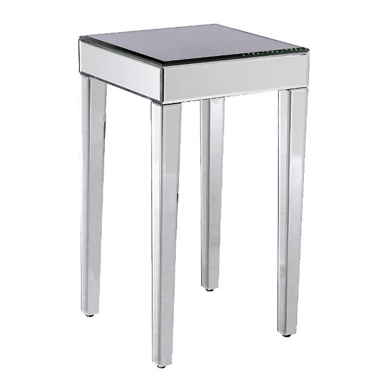 Mirrored Lounge Side Table with Legs