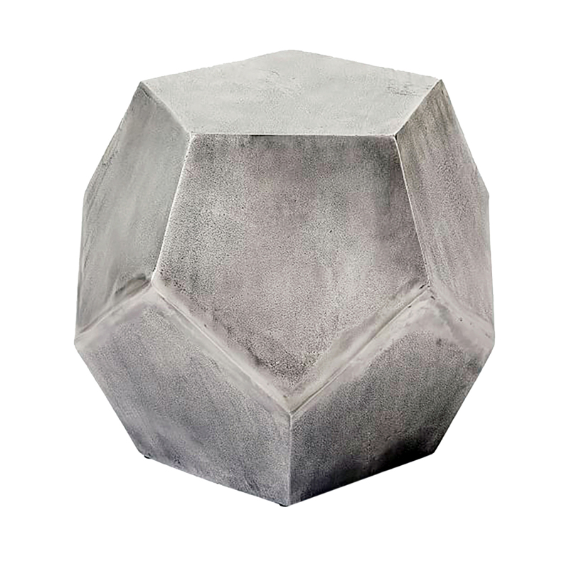 Hedron Lounge Side Table Dark Silver
