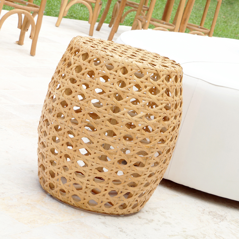 Cane Drum Lounge Side Table