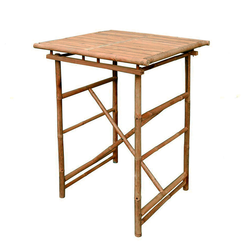 Bamboo Folding Highboy Cocktail Table
