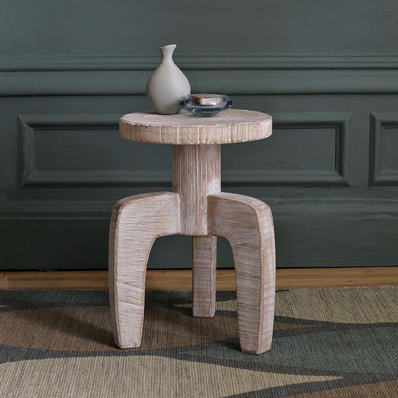 Wooden Jaipur Tripod Lounge Side Table