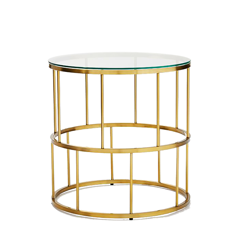 Gold Grid Lounge Side Table
