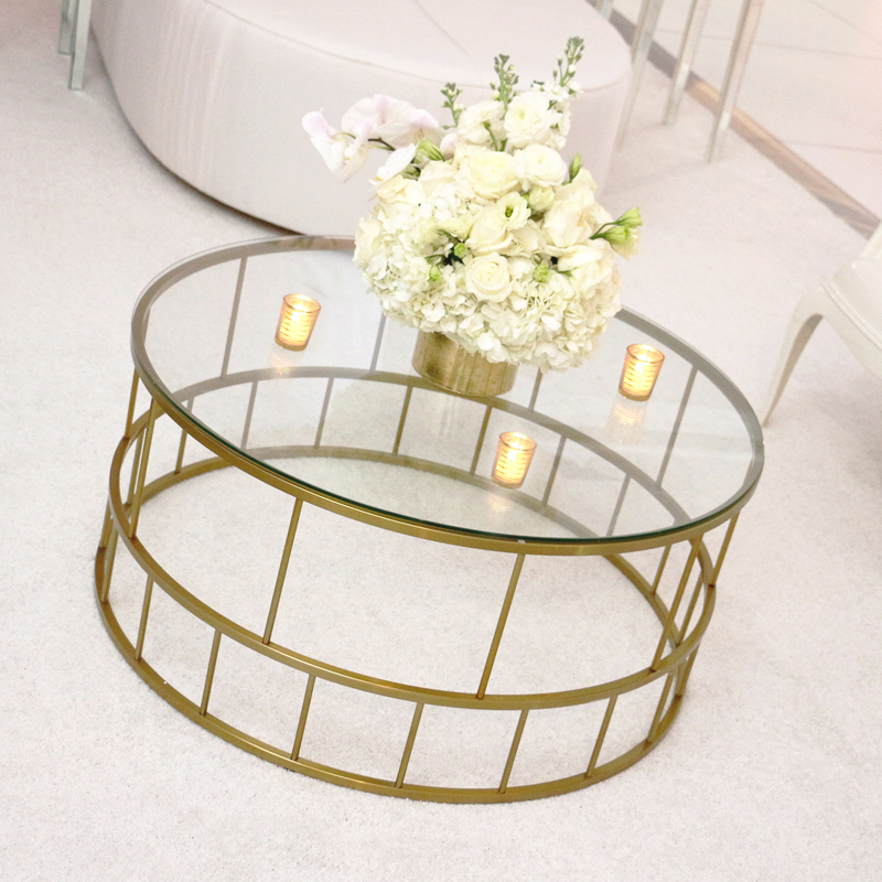 Gold Grid Lounge Coffee Table