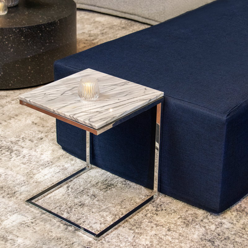 Smart Square Silver "C" Lounge Side Table