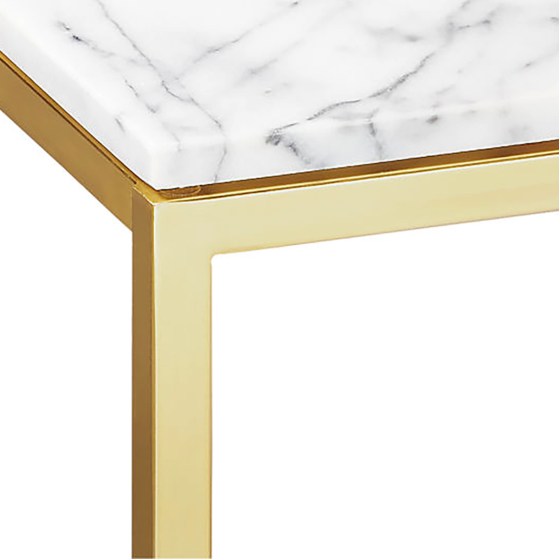 Smart Square Gold "C" Lounge Side Table