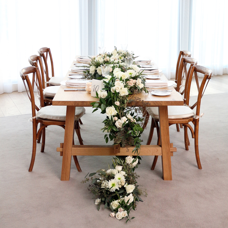 Rubia White Oak Dining Table