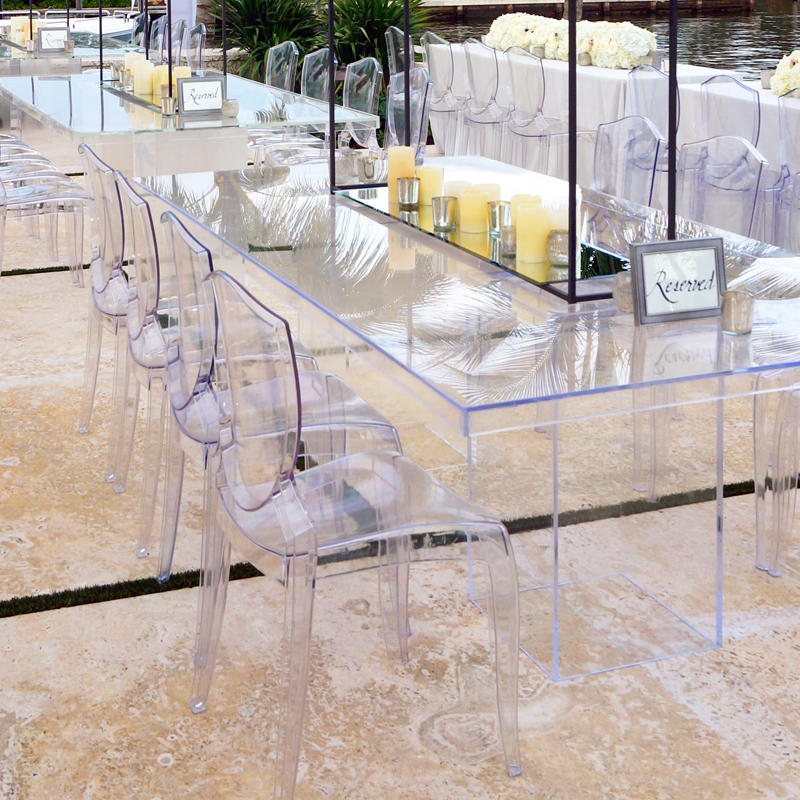 Standard Royal Clear Ghost Acrylic Dining Table