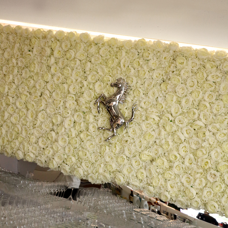 White Floral Modular Divider Wall Panel/Photo Wall 4x8