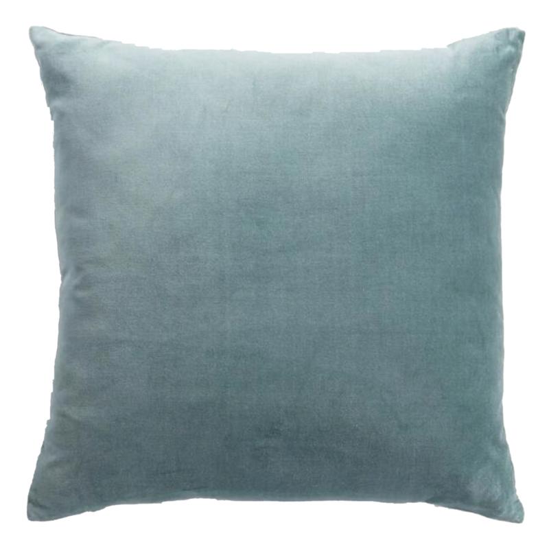 Blue Slate Velvet Pillow 18 x 18