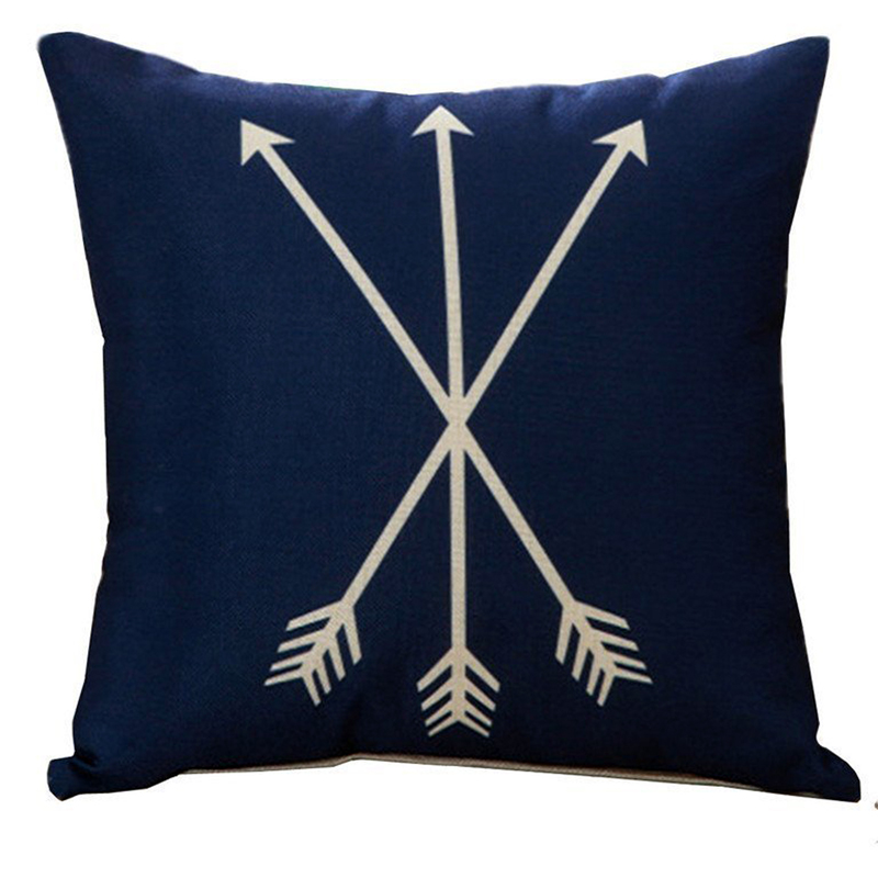 Blue Navy Arrows Pillow 18 x 18