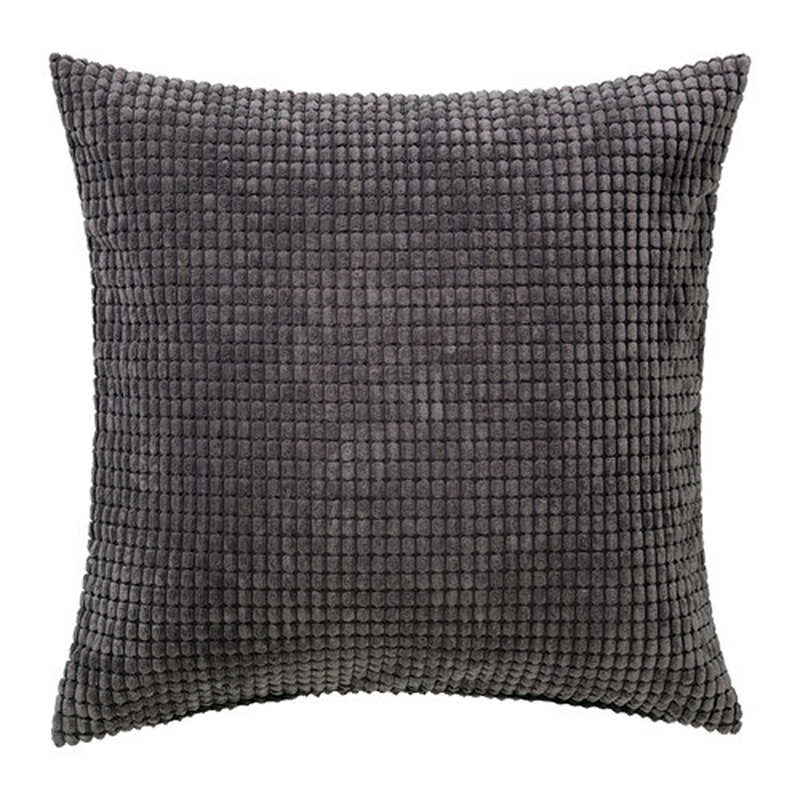 Grey Charcoal Pellet Chenille Pillow 18 x18