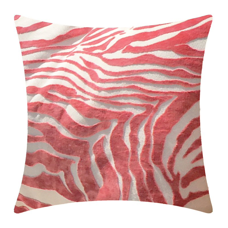 Pink Burnout Zebra Pillow 18 x 18