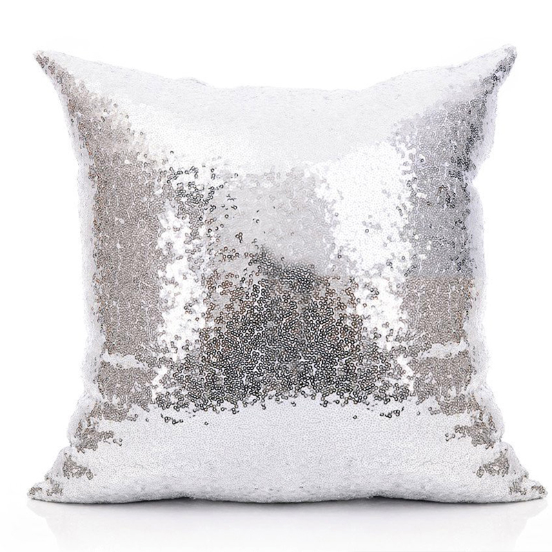 Silver Sequin Pillow 18 x 18