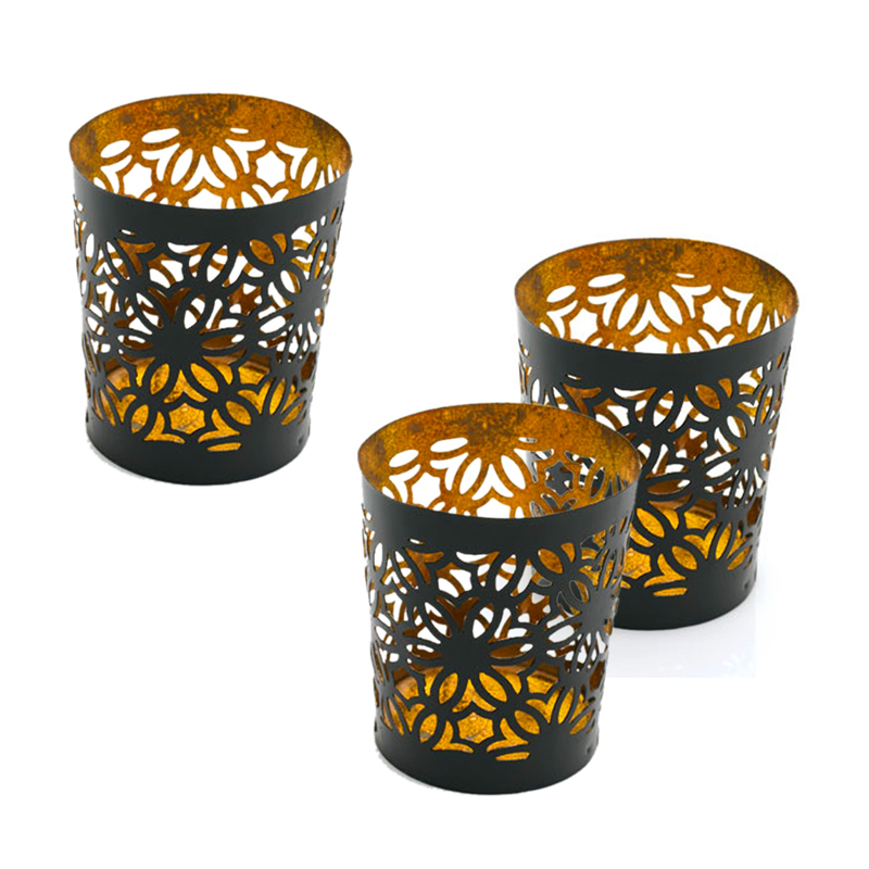 Cut Metal Votive with Gold Interior