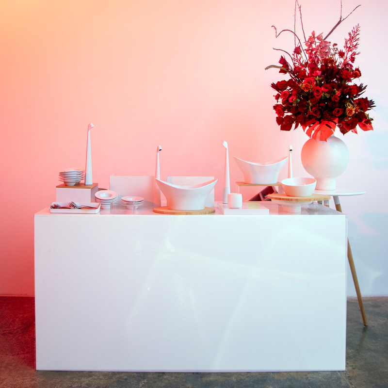 White Acrylic 6' Buffet