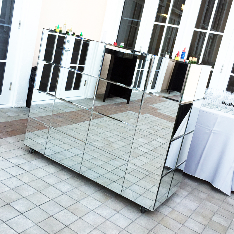 Beveled Mirror Decorative DJ/Check-In Booth