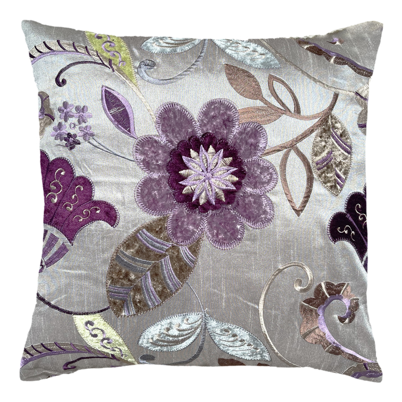 Purple Passionflower Pillow 18 x 18