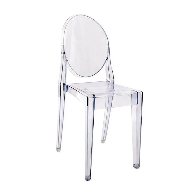 Ghost Dining Chair with Medallion Back Clear