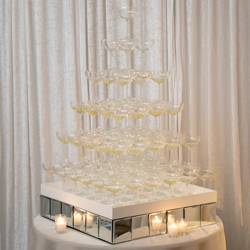 Beveled Mirror Riser for Cakes or Centerpieces