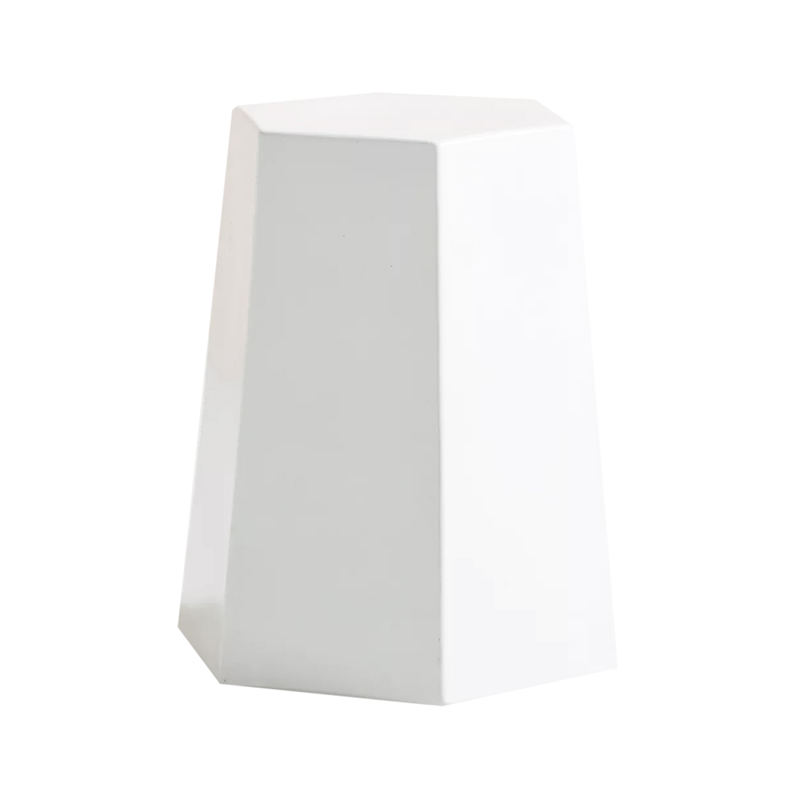 White Hexagon Porcelain Lounge Side Table