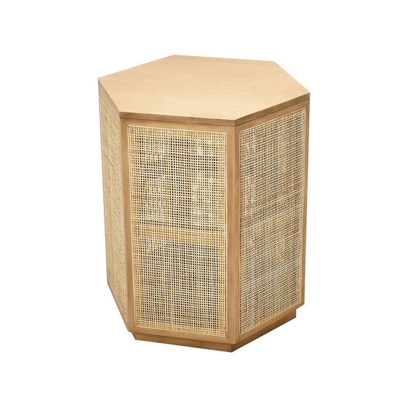 Cane Hexagon Lounge Side Table