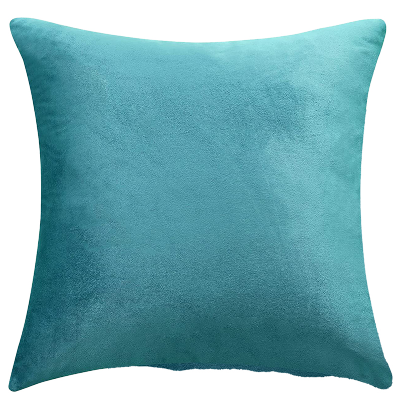 Blue Turquoise Velvet Pillow 18x18