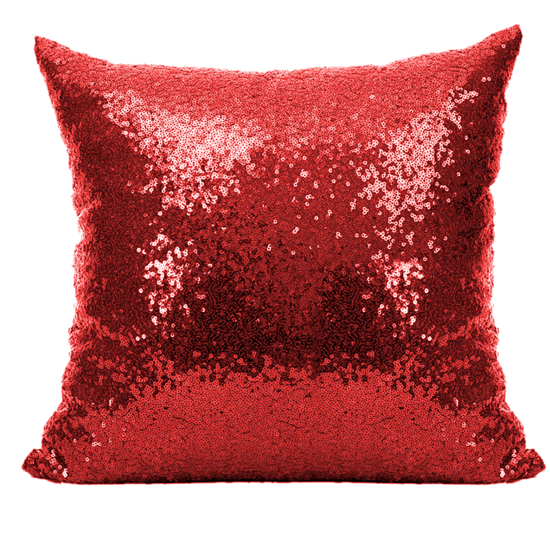 Red Sequin Pillow 18x18