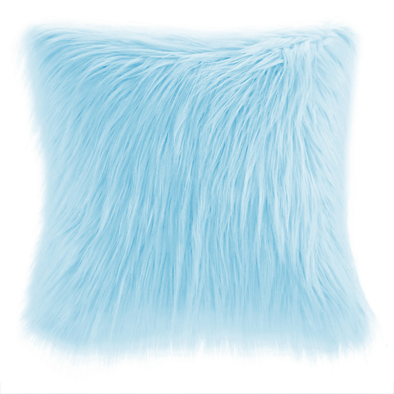 Blue Sky Beast Fur Pillow 18x18