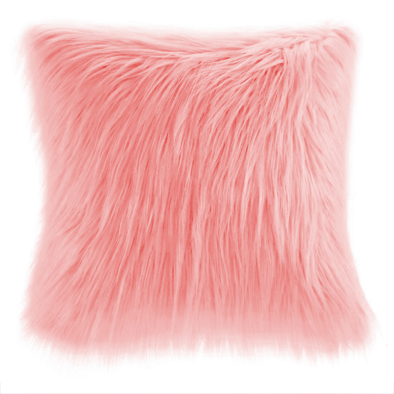 Pink Bubblegum Beast Fur Pillow 18x18