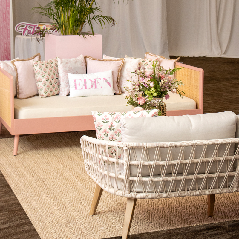 Strap Loveseat In Ivory