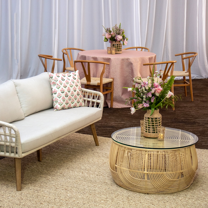 Strap Loveseat In Ivory