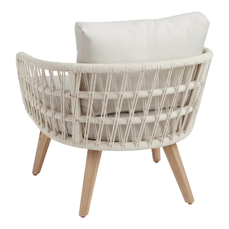 Strap Lounge Armchair In Ivory