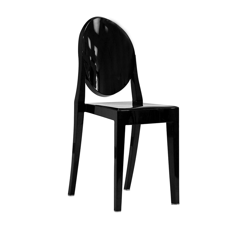 Ghost Dining Chair with Medallion Back Black