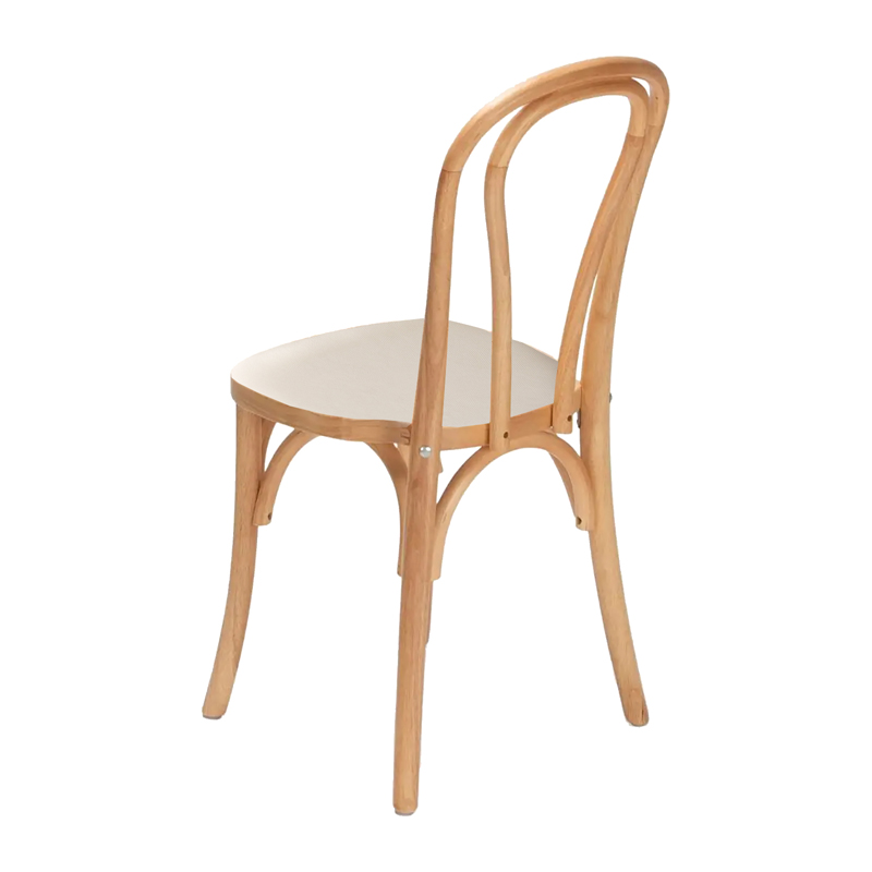 Harp Light Oak Wood Chair with Natural Pad