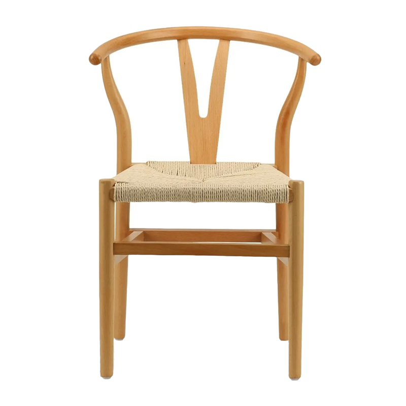 Wishbone Dining Chair in Clear White Oak
