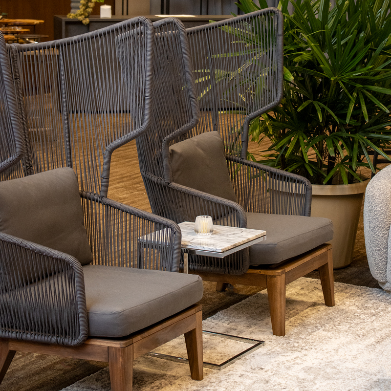 Cord Wingback Lounge Armchair