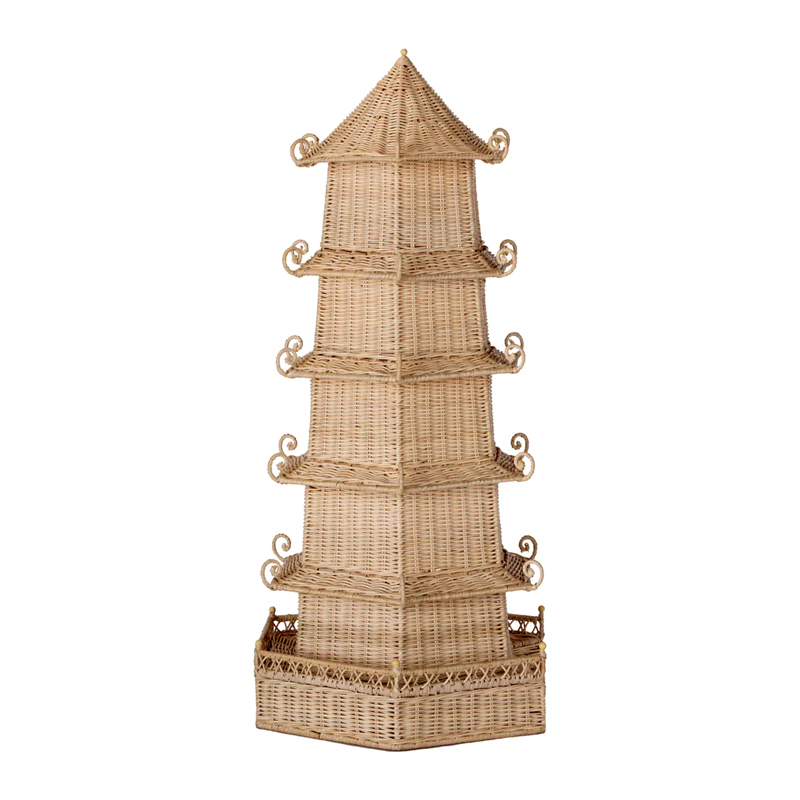 Woven Rattan Hexagonal Pagoda