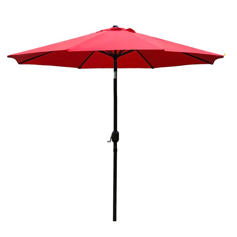 Market Umbrella in Red Canvas